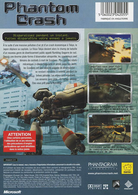 Phantom Crash — box-2D-back (FR)