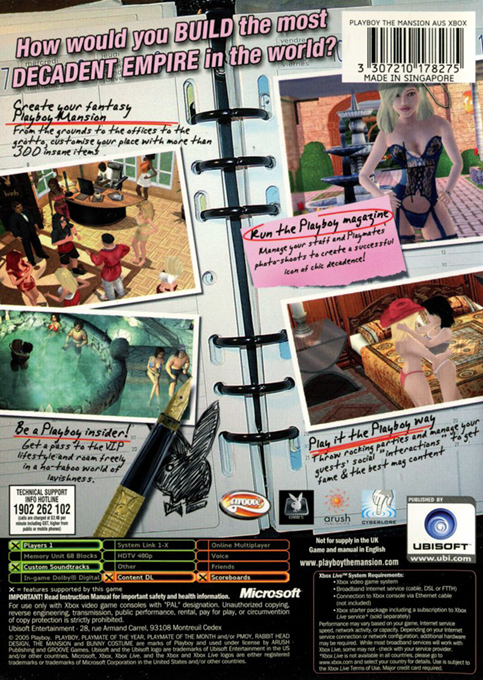 Playboy - The Mansion — box-2D-back (AU)