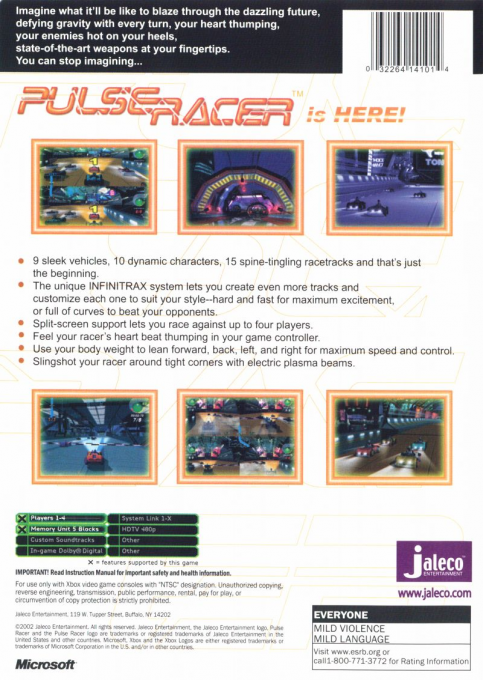 Pulse Racer — box-2D-back (US)