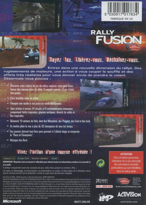 Rally Fusion - Race Of Champions — box-2D-back (FR)