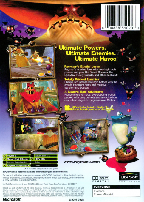 Rayman 3 - Hoodlum Havoc — box-2D-back (US)