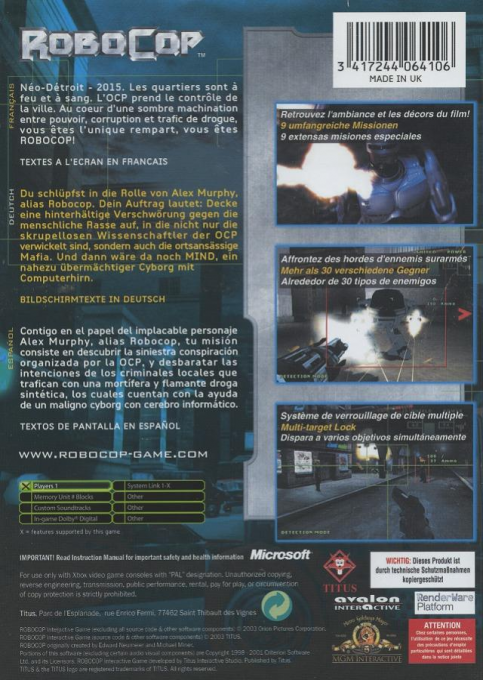 Robocop — box-2D-back (EU)