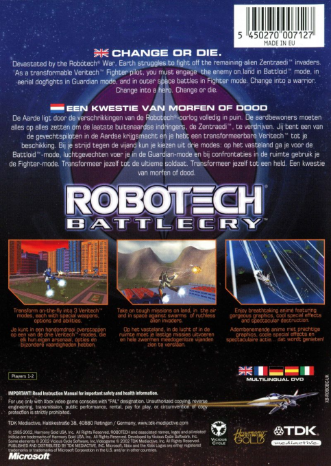 Robotech - Battlecry — box-2D-back (UK)
