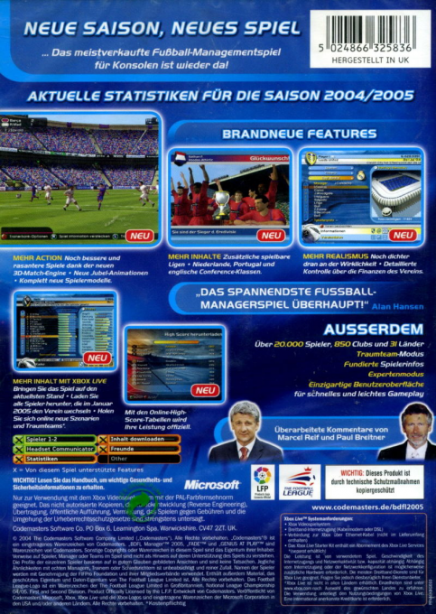 Roger Lemerre - La Sélection Des Champions 2005 — box-2D-back (DE)