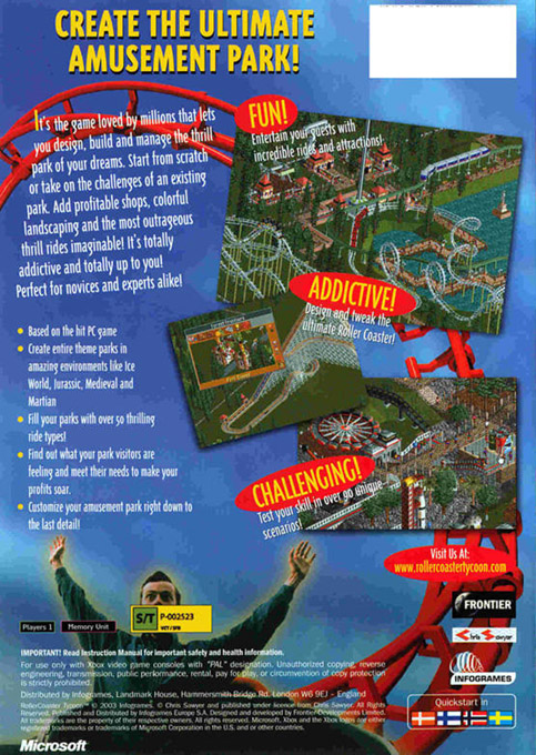 Rollercoaster Tycoon — box-2D-back (UK)