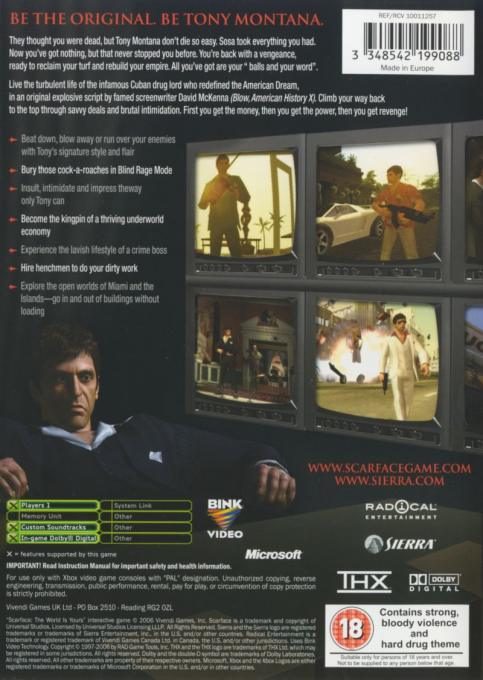 Scarface - The World Is Yours — box-2D-back (UK)