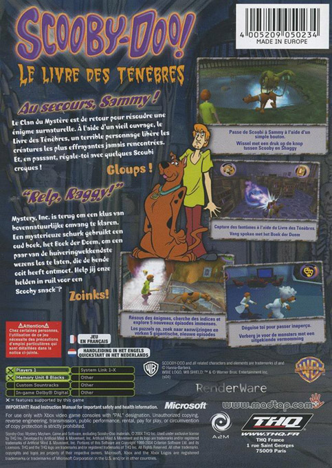 Scooby-Doo! Mystery Mayhem — box-2D-back (FR)
