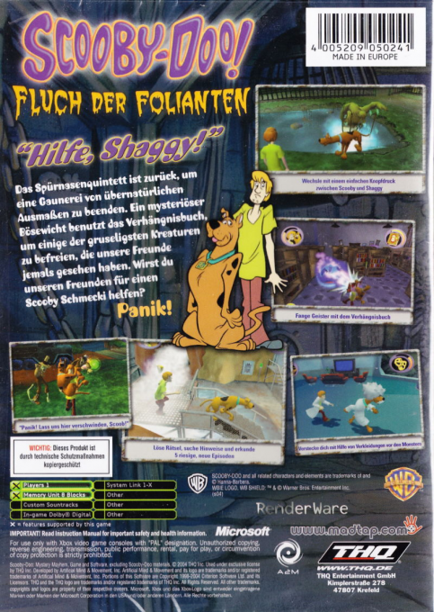 Scooby-Doo! Mystery Mayhem — box-2D-back (DE)
