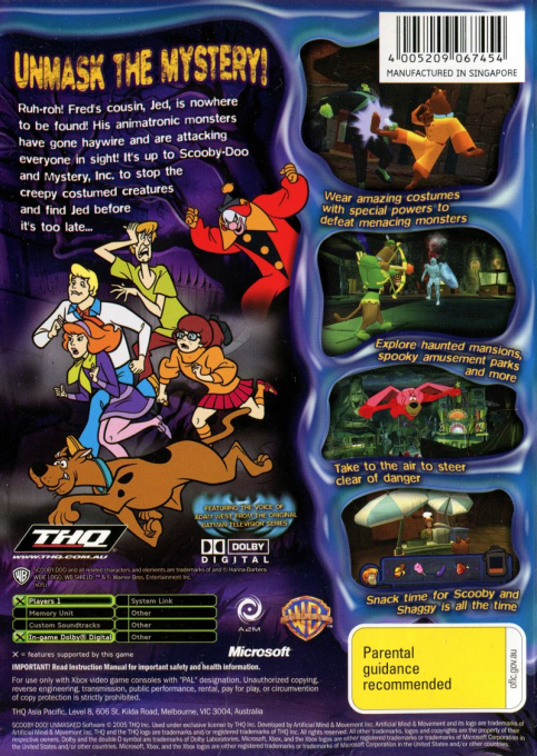 Scooby-Doo! Unmasked — box-2D-back (AU)