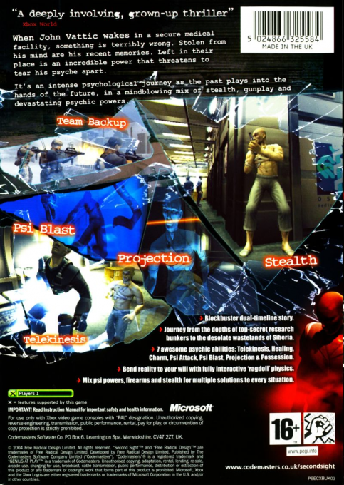 Second Sight — box-2D-back (EU)