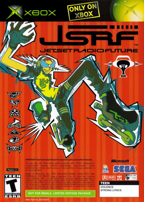 Sega Gt 2002 And Jsrf - Jet Set Radio Future — box-2D-back (US)