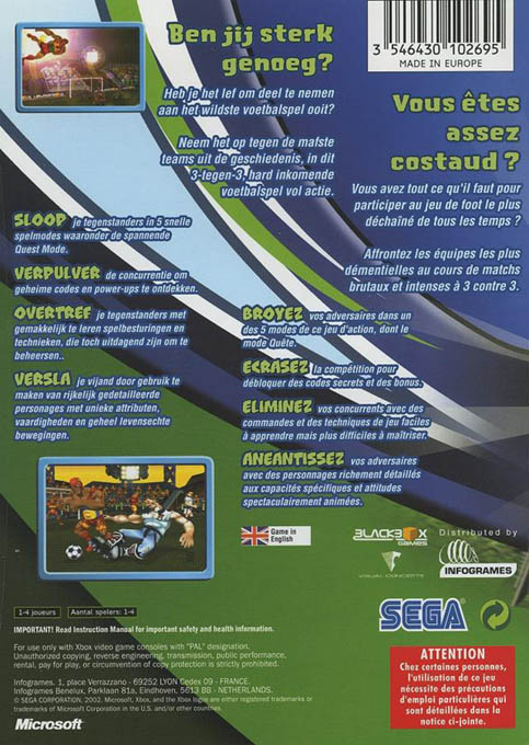Sega Soccer Slam — box-2D-back (FR)