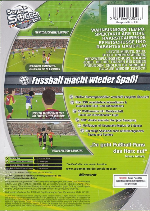 Sensible Soccer 2006 — box-2D-back (DE)