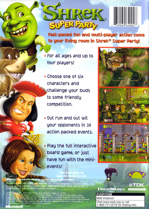 Shrek - Super Party — box-2D-back (US)
