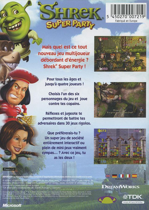 Shrek - Super Party — box-2D-back (EU)