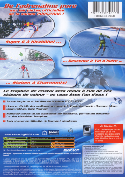 Ski Racing 2006 Featuring Hermann Maier — box-2D-back (FR)