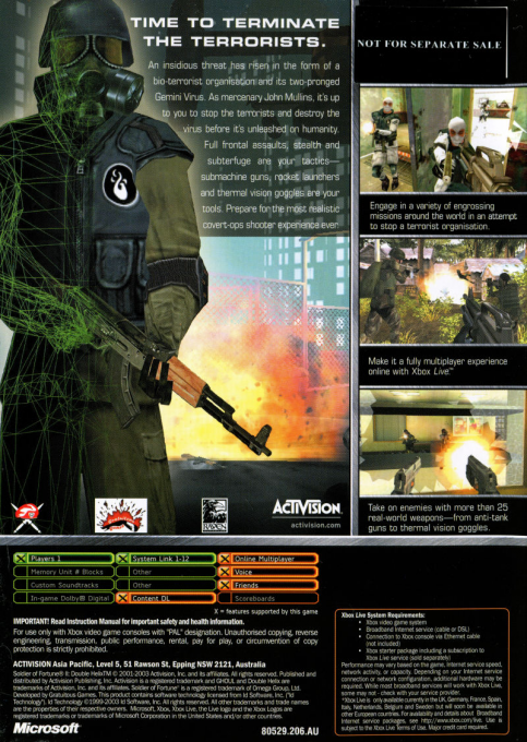 Soldier Of Fortune 2 - Double Helix — box-2D-back (AU)