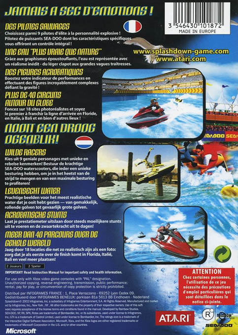 Splashdown — box-2D-back (FR)