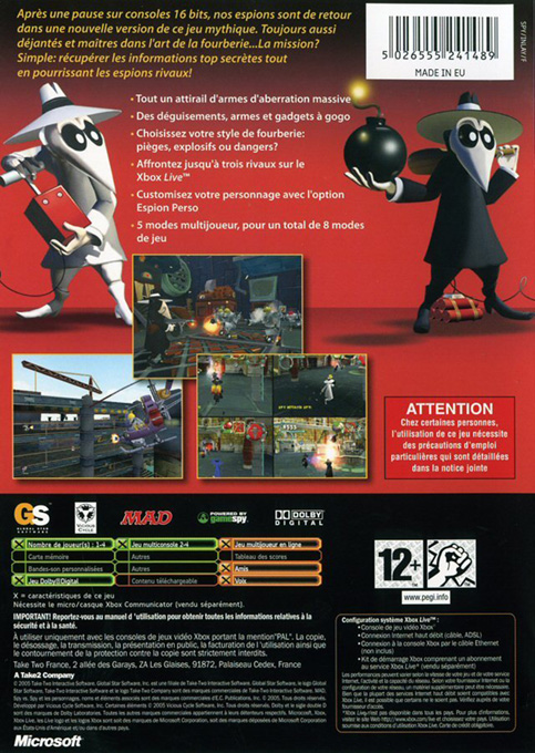 Spy Vs Spy — box-2D-back (FR)