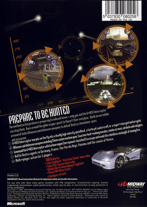SpyHunter — box-2D-back (UK)