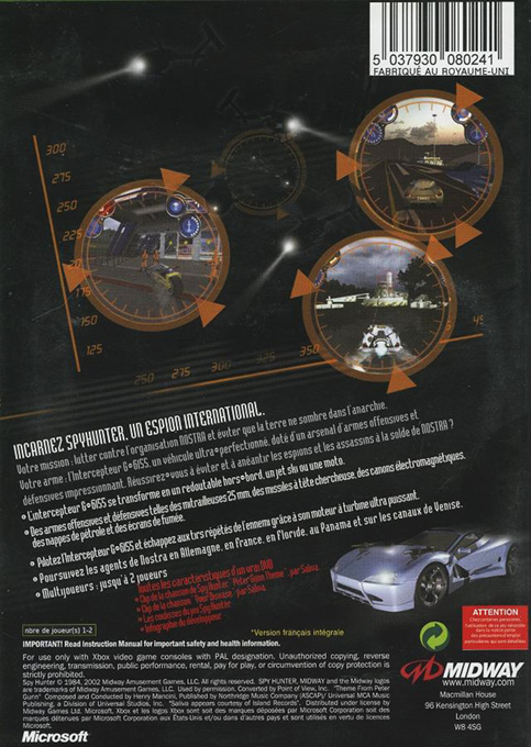SpyHunter — box-2D-back (FR)