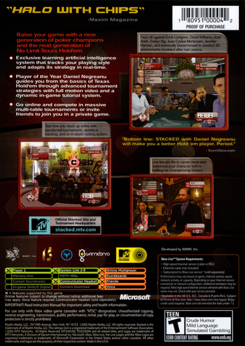 Stacked With Daniel Negreanu — box-2D-back (US)