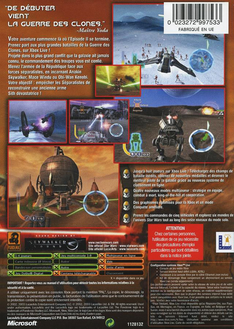 Star Wars - The Clone Wars — box-2D-back (FR)