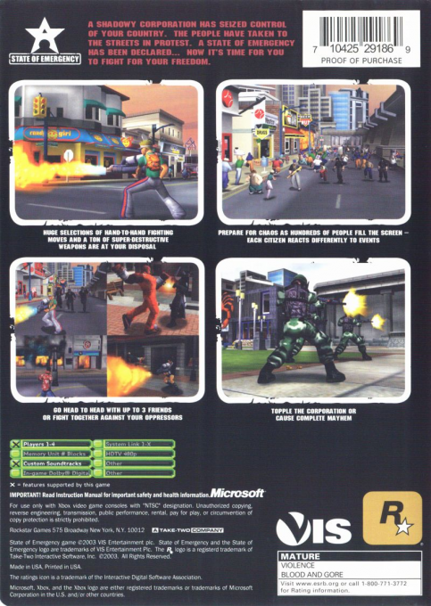 State Of Emergency — box-2D-back (US)