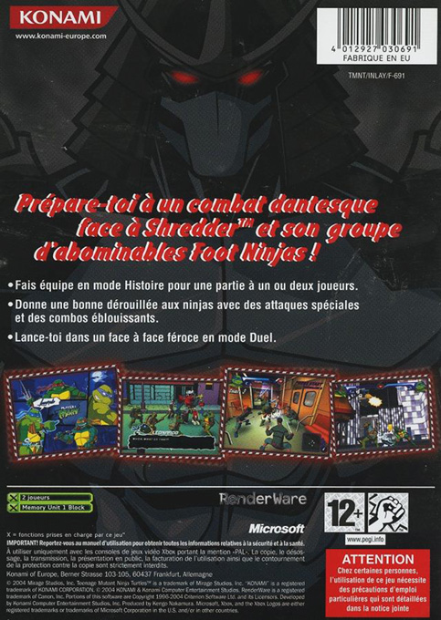 Teenage Mutant Ninja Turtles — box-2D-back (FR)