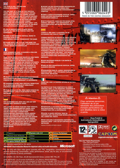 Steel Battalion - Line Of Contact — box-2D-back (EU)