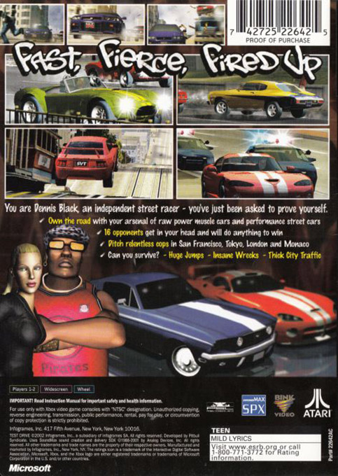 TD Overdrive - The Brotherhood Of Speed — box-2D-back (US)