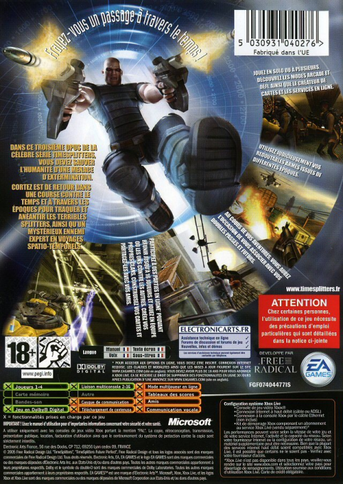 Timesplitters - Future Perfect — box-2D-back (FR)