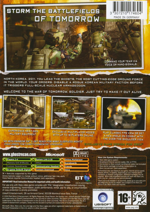 Tom Clancy's Ghost Recon 2 — box-2D-back (EU)