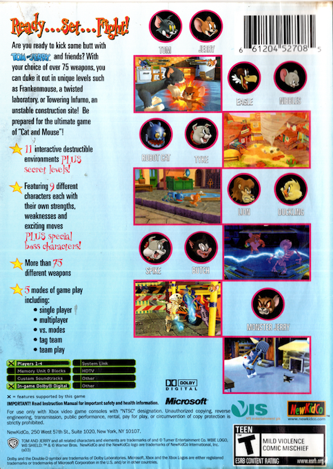 Tom And Jerry Sèment La Pagaille — box-2D-back (US)