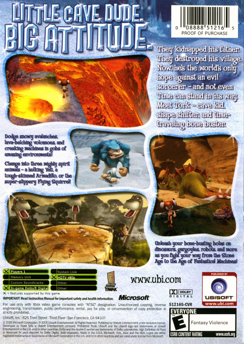 Tork - Prehistoric Punk — box-2D-back (US)