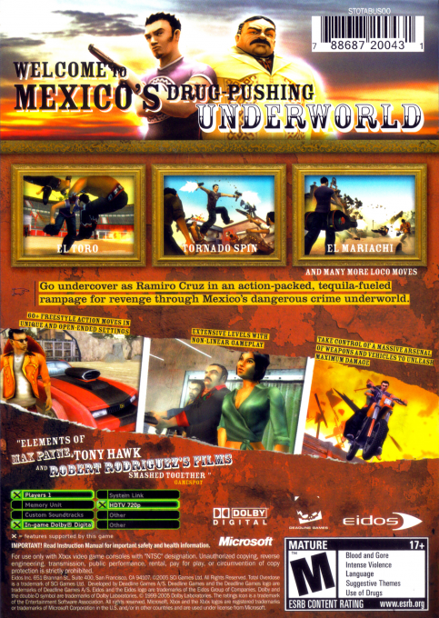 Total Overdose — box-2D-back (US)