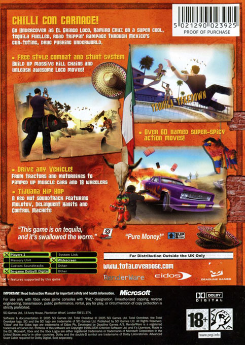 Total Overdose — box-2D-back (EU)