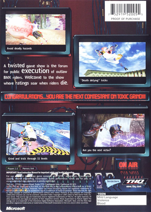 Toxic Grind — box-2D-back (US)