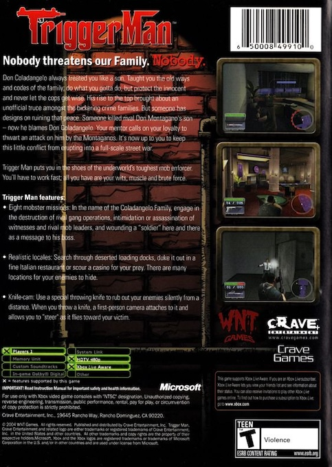 Trigger Man — box-2D-back (US)