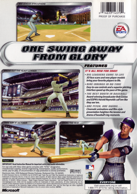 Triple Play 2002 — box-2D-back (US)
