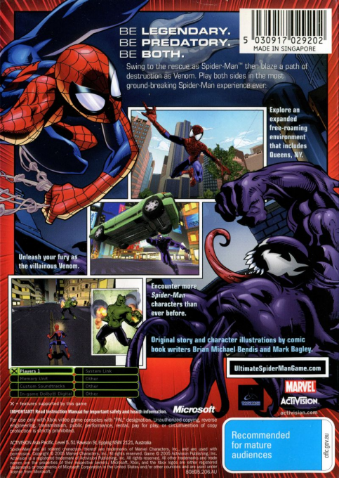 Ultimate Spider-Man — box-2D-back (AU)