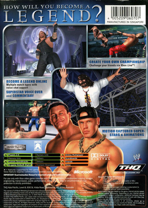 WWE WrestleMania 21 — box-2D-back (AU)