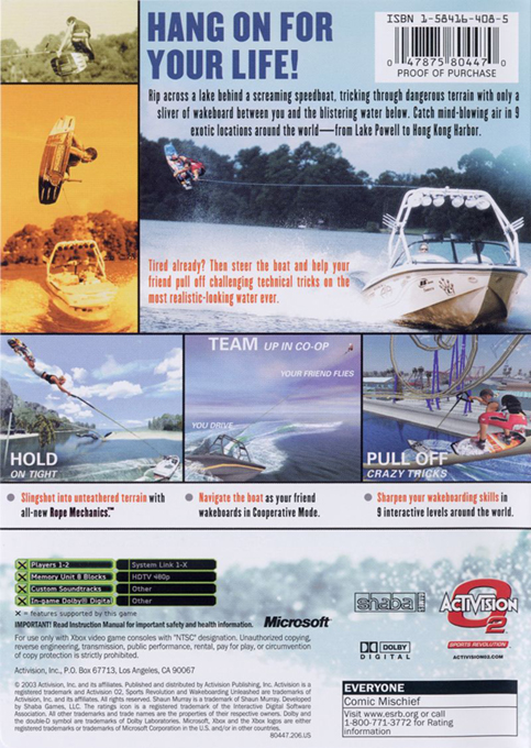 Wakeboarding Unleashed Featuring Shaun Murray — box-2D-back (US)
