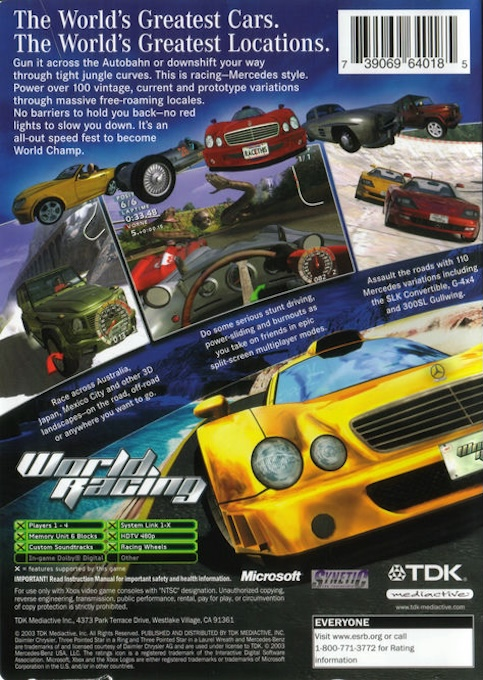 World Racing — box-2D-back (US)