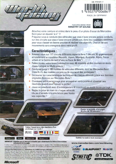 World Racing — box-2D-back (FR)