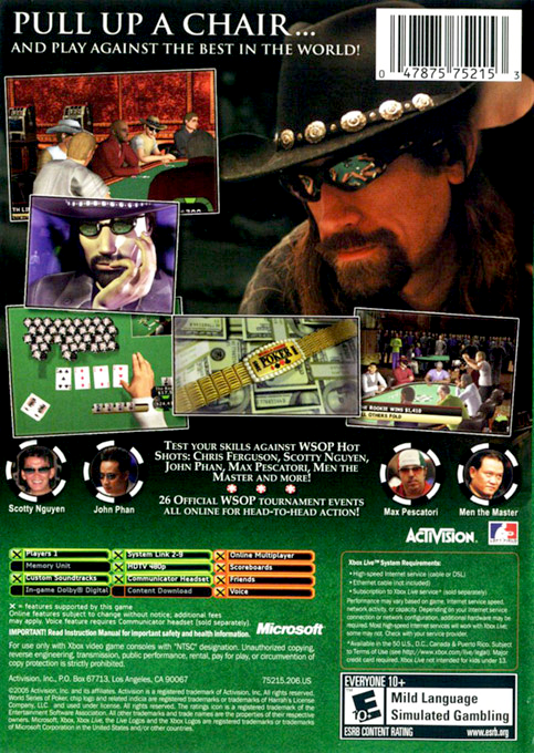 World Series Of Poker — box-2D-back (US)