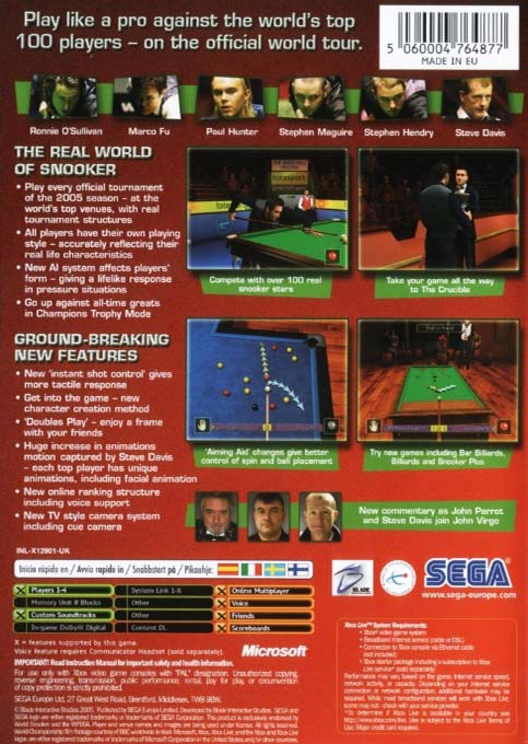 World Snooker Championship 2005 — box-2D-back (EU)