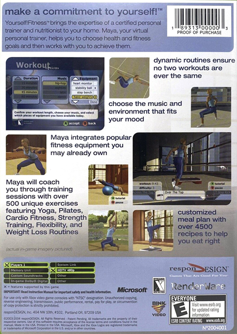 Yourself!Fitness — box-2D-back (US)
