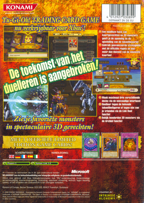 Yu-Gi-Oh ! - The Dawn Of Destiny — box-2D-back (NL)