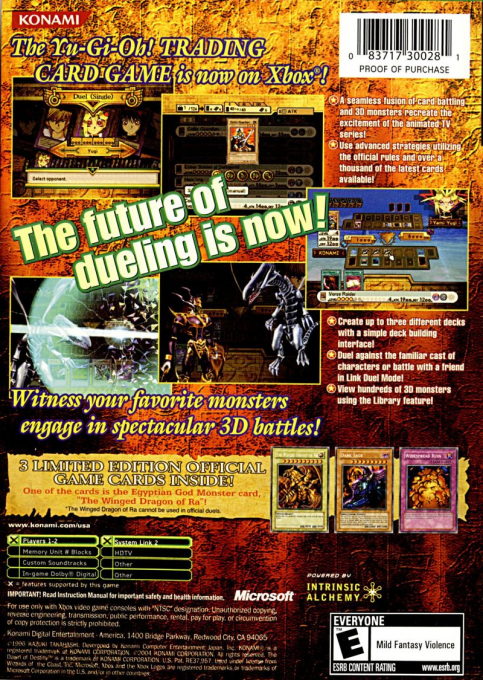 Yu-Gi-Oh ! - The Dawn Of Destiny — box-2D-back (US)